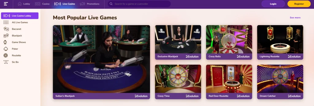 casino en direct wildsultan