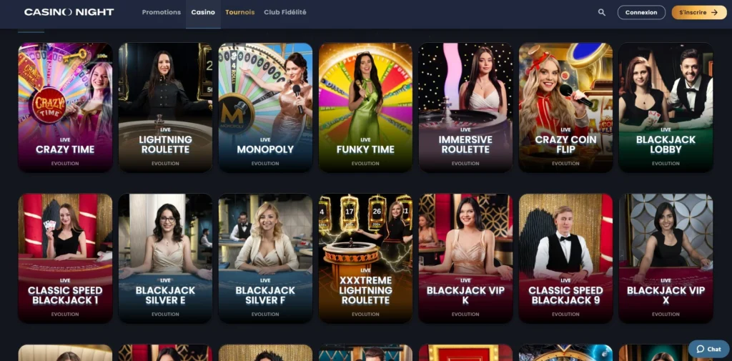 casino night casino en direct